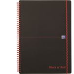 Notesbog Oxford Black n'Red A4 linieret omslag 70ark Sort